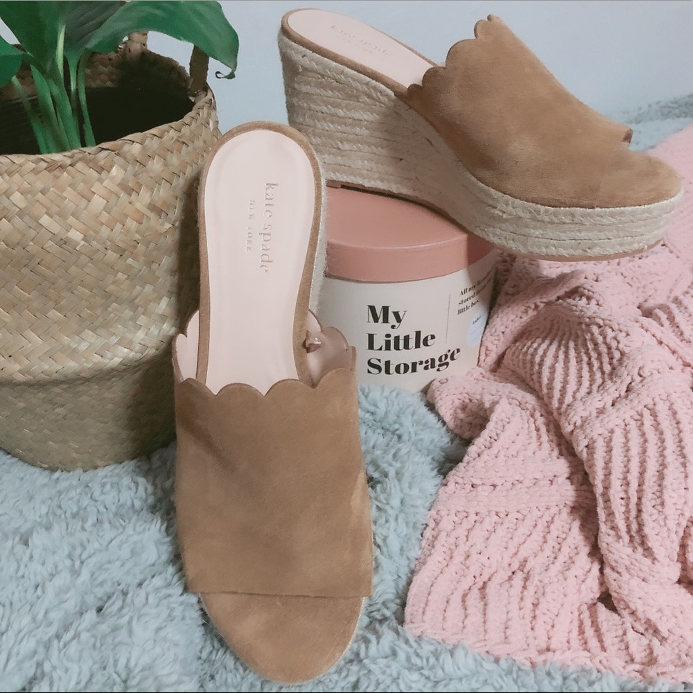 NEW! Kate Spade Tan Suede Toby Espadrilles